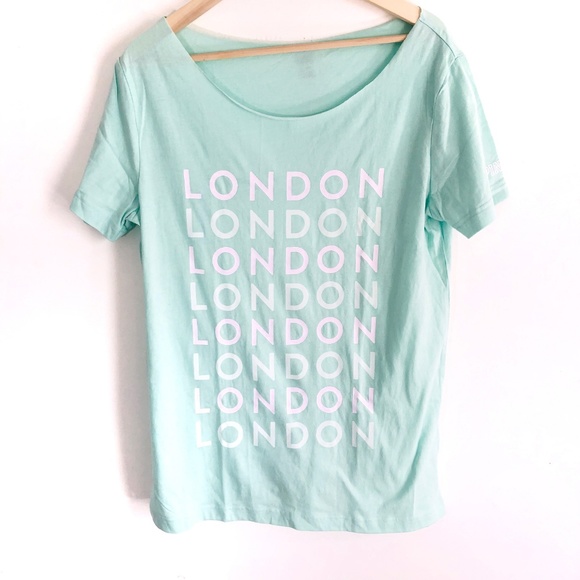 VS PINK | Short Sleeve Teal London Tee (VS79103) - Picture 2 of 6